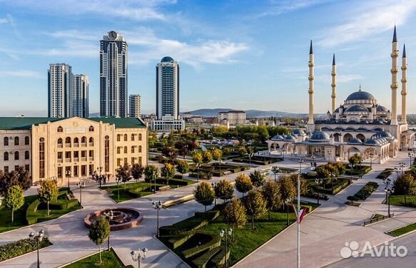 Монета 3 рубля 100 лет Чеченская Республика 2022 г