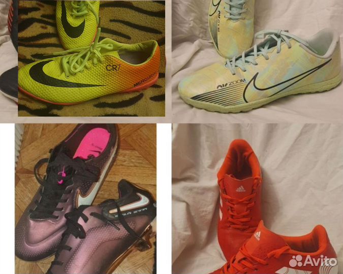 Футбольные бутсы Nike, Adidas от 25,5 до 29см