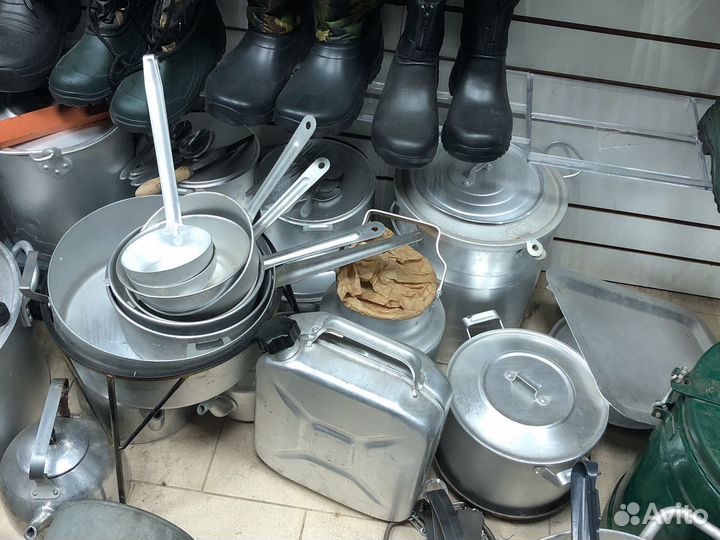 Кастрюля армейская алюминиевая СССР солдатская