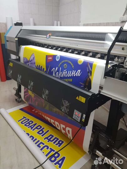 Печать на баннерной ткани и самоклеющейся пленке