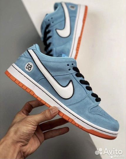 Кроссовки nike dank sb цвет голубой