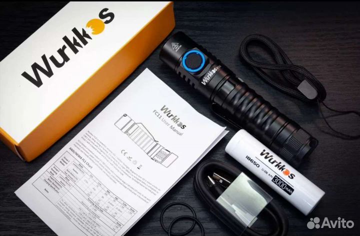 Фонарик карманный светодиодный Wurkkos FC11 1300lm