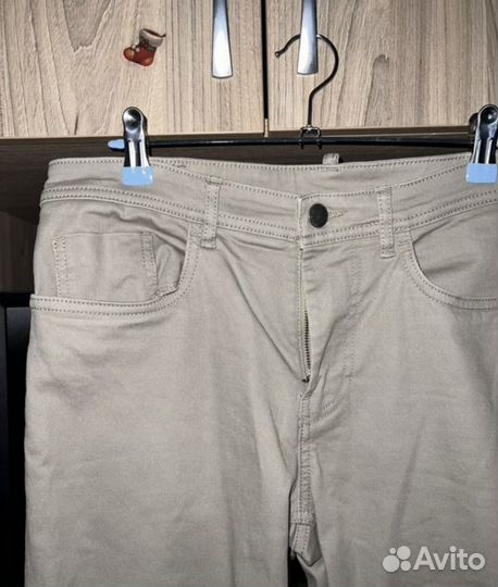 Джинсы бежевые 46-48 размер