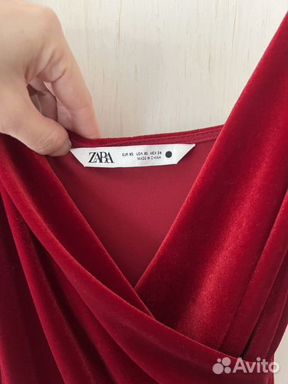 Платье комбинация Zara красное оригинал