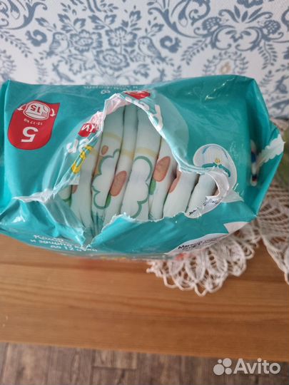 Подгузники трусики pampers 5 + для плавания 2шт