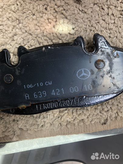 Тормозные колодки mercedes vito 639
