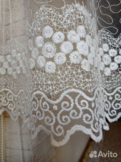 Шторы тюль на кухню или лоджию,укорочена