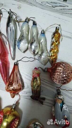 Елочные игрушки стекло СССР