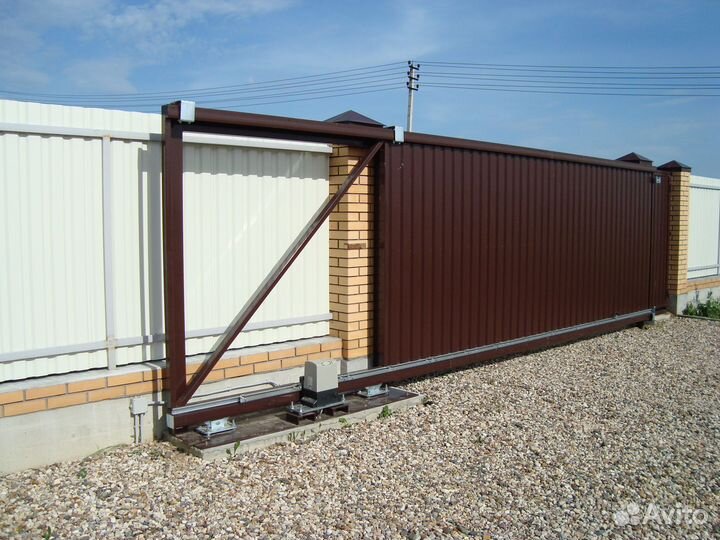 Откатные ворота с установкой монтаж 24-72 часа