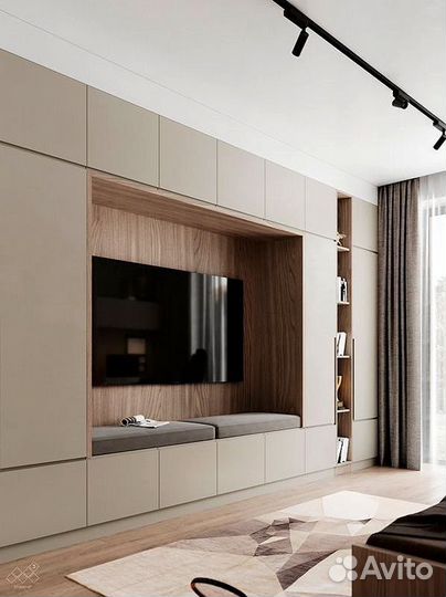 TV зона со шкафами на заказ