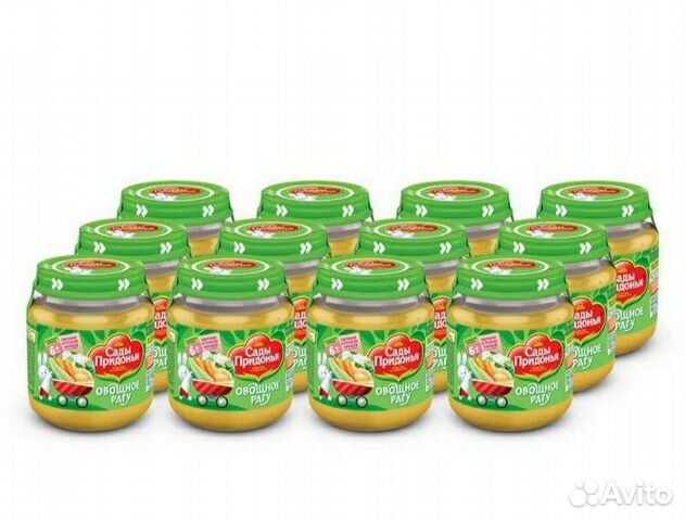 Детское овощное пюре Сады придонья 12 шт по 125 гр