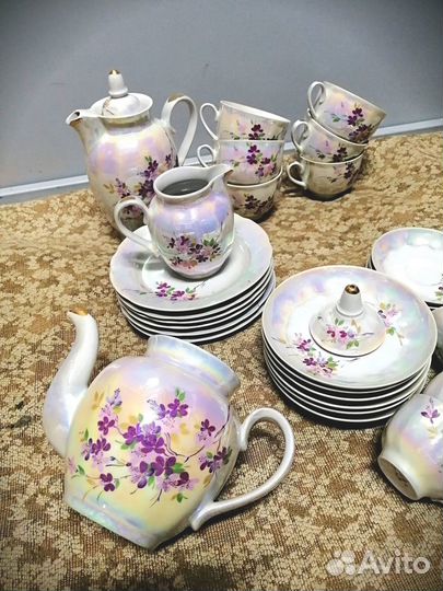Сервиз, наборы чашек, тарелки, креманки
