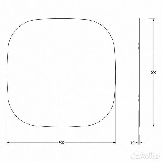 Зеркало настенное Primary evoform 70х70 см, BY 01