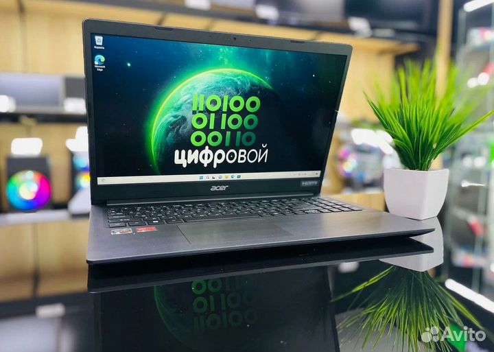 Мощный ноутбук Acer Ryzen 3 3250U DDR4-12/SSD-512