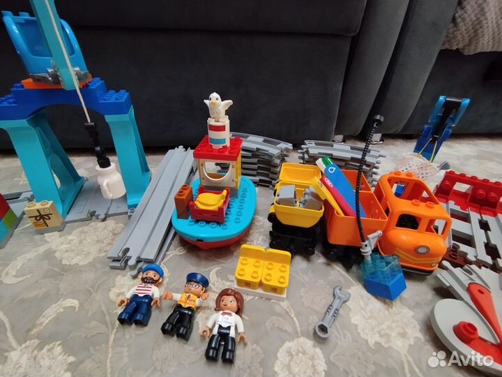 Lego duplo грузовой поезд 10875 + мост