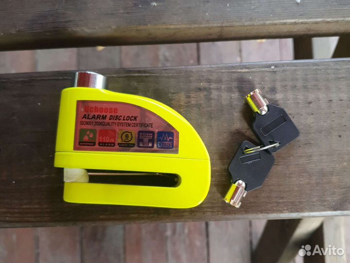 Замок на диск мотоцикла с сиреной