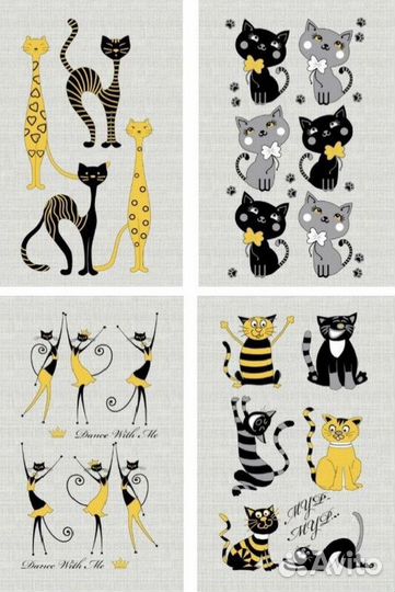 Кухонные Полотенца комплект 4 штуки разные