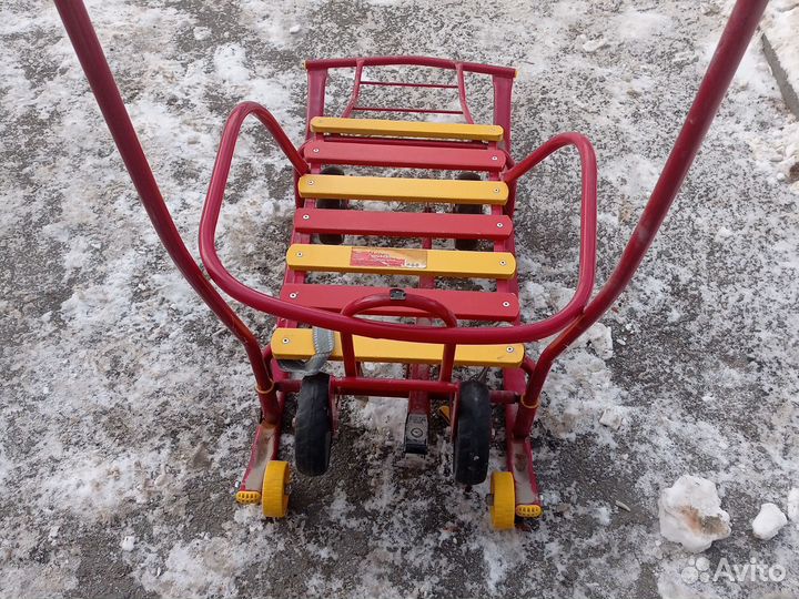 Детские санки на колесах бу