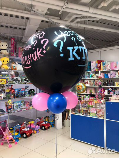 Воздушный шар на гендерпати с гелием