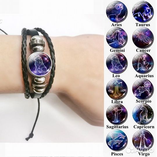 Кожаные браслеты и кулоны на цепи 