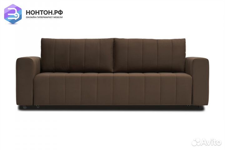 Диван еврокнижка Малибу коричневый