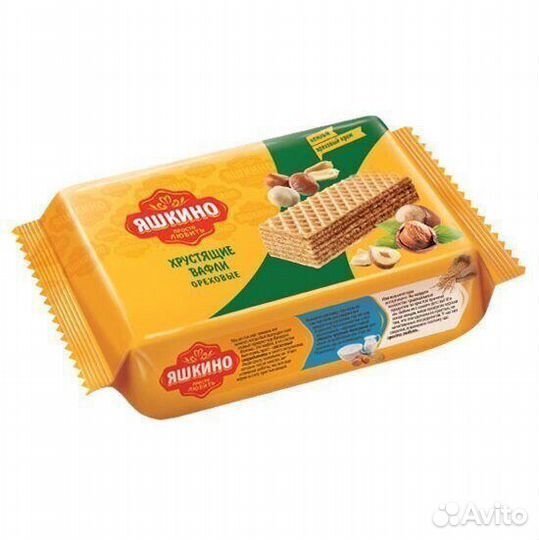 Опт - Вафли Яшкино ореховые 200г