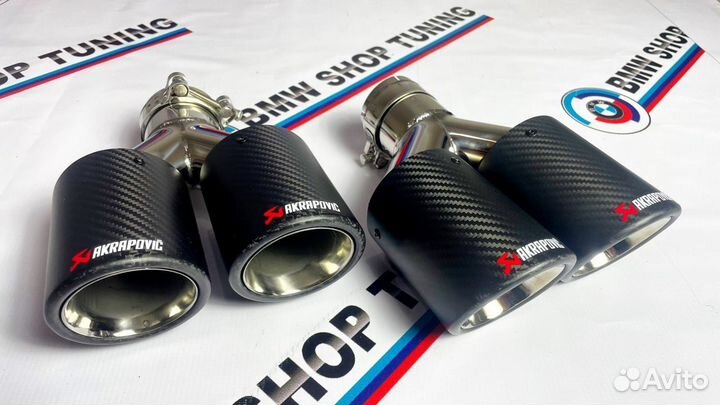 Насадка на глушитель akrapovic матовые пара