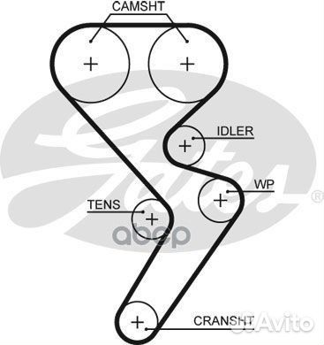 Комплект грм chery IndiS 1.3 64kW 10- K025668XS