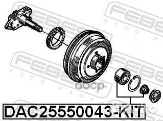 Подшипник ступичный задний (25x55x43) ремкомпле
