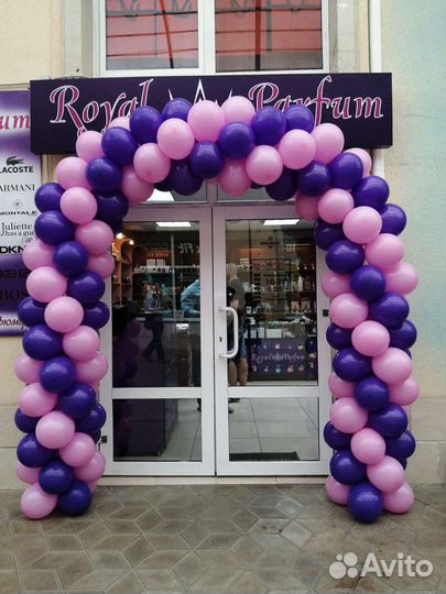 Арки и гирлянды из шаров на открытие магазинов