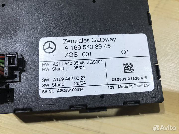 Блок управления ZGW ZGS Mercedes-Benz A-Class W169