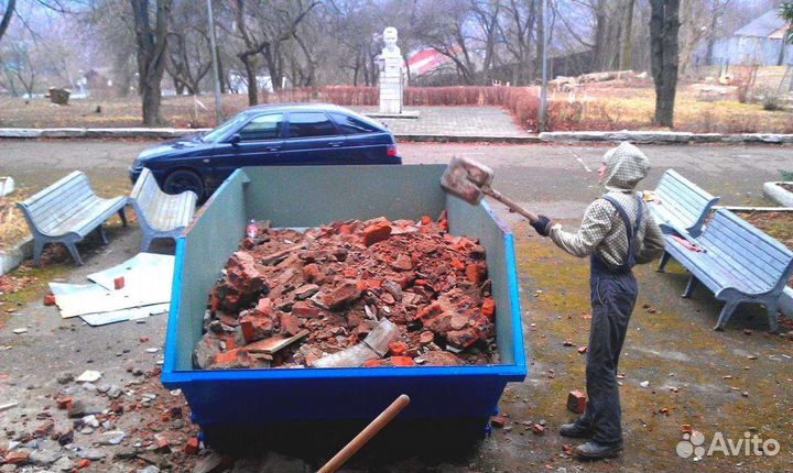 Вывоз мусора контейнером 8 м3
