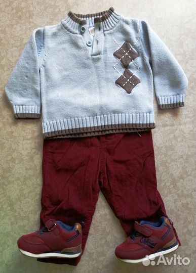 Брюки/боди/джемпер на мальчика 1-1,5 года GAP