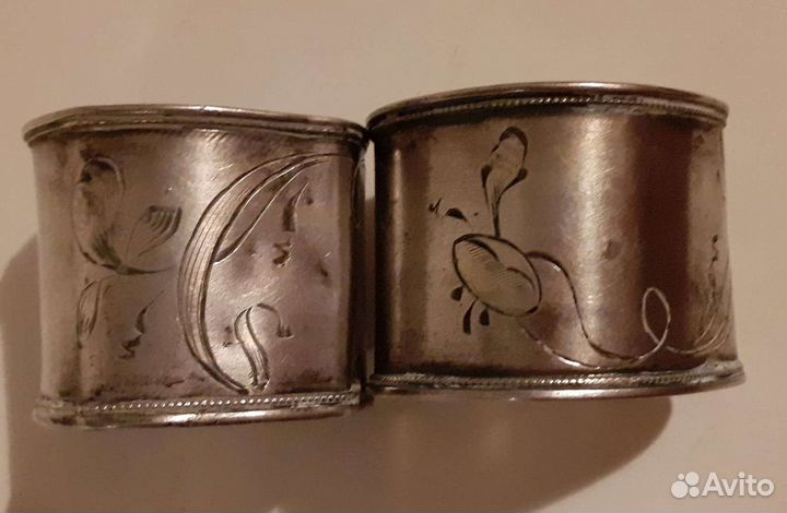 Комплект из 2х серебряных салфетниц конца19 века