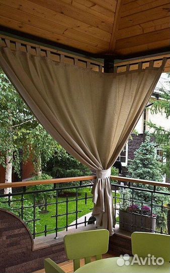 Уличные шторы для беседок и террас. Артикул 003