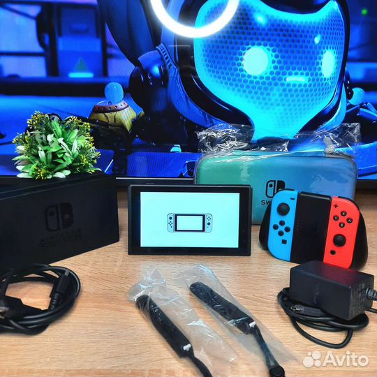 Игровая приставка Nintendo Switch Прошитая Чип