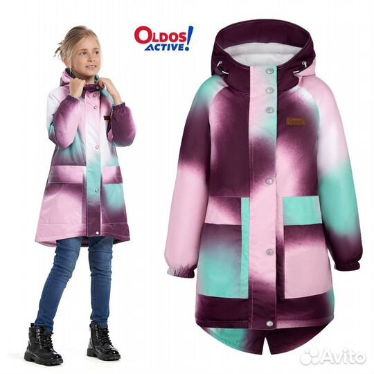 Куртка-пальто деми для девочки р.116,122