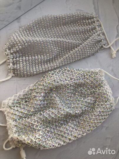 Маска защитная многоразовая со стразами