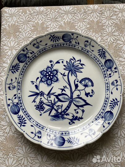 Kahla Синий лук блюдо, селедочница, масленка