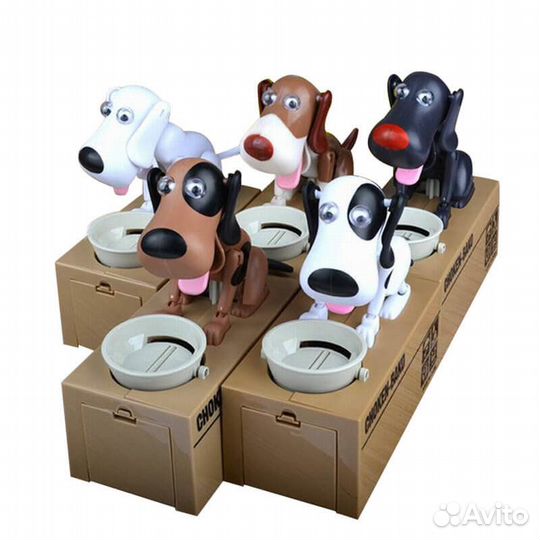 Интерактивная собака копилка воришка