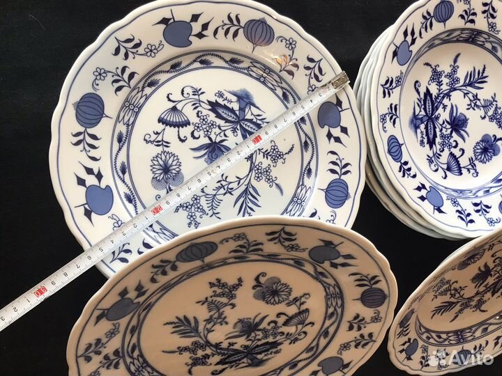 Oscar Schaller обеденный сервиз синий лук