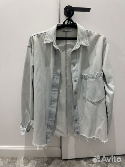 Джинсовая рубашка zara