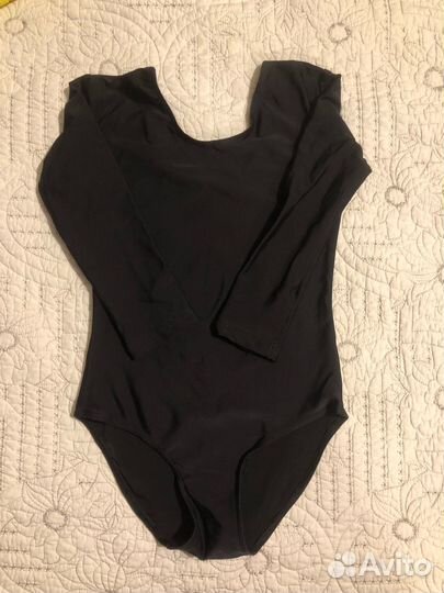 Купальник гимнастический черный для выступлений