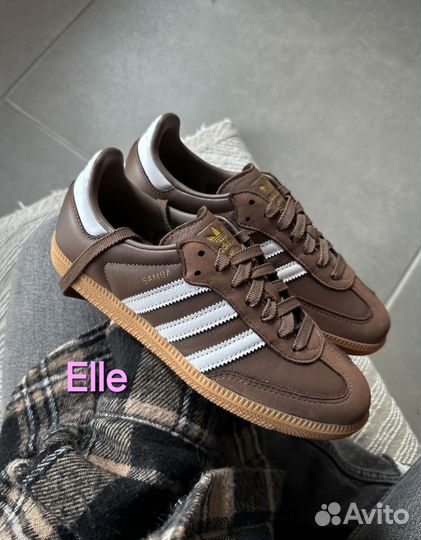 Кроссовки женские Adidas Samba Dark Brown