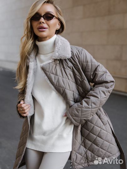 Куртка женская демисезонная стеганая 54 размер