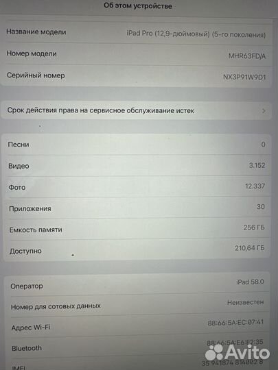 iPad pro 12.9 5-го поколения