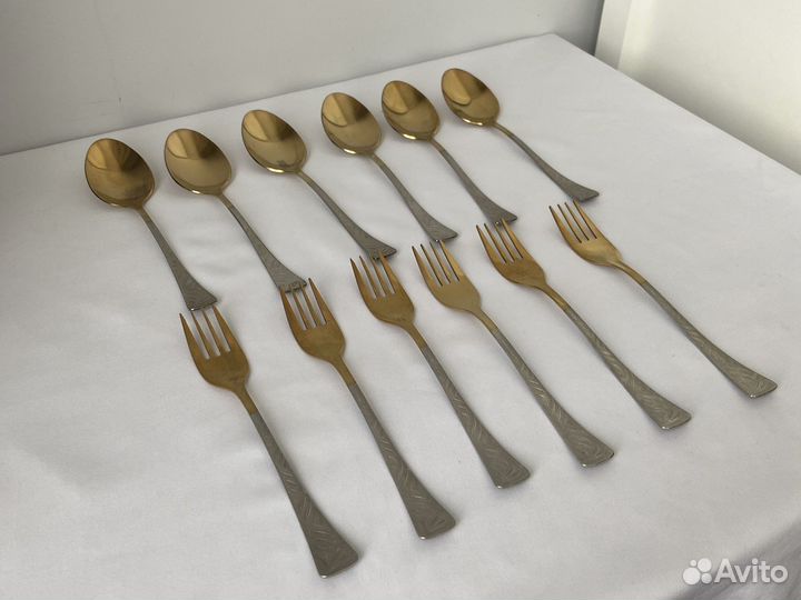 Столовые ложки и вилки СССР 12 шт нержавейка