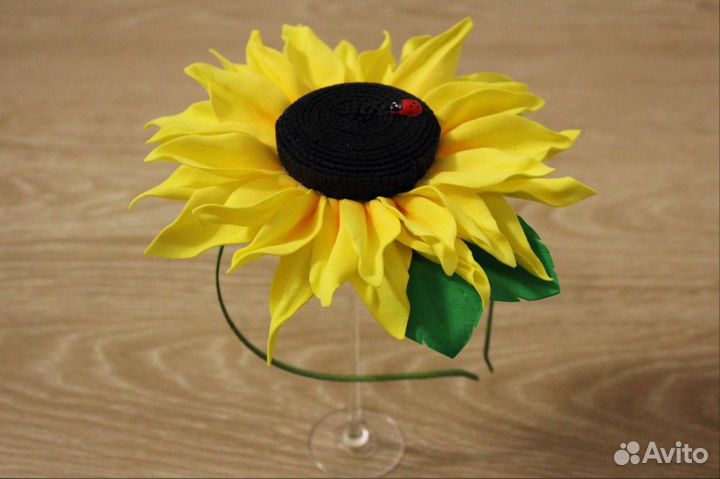 Капуста, подсолнух морковка ободок заколка брошь