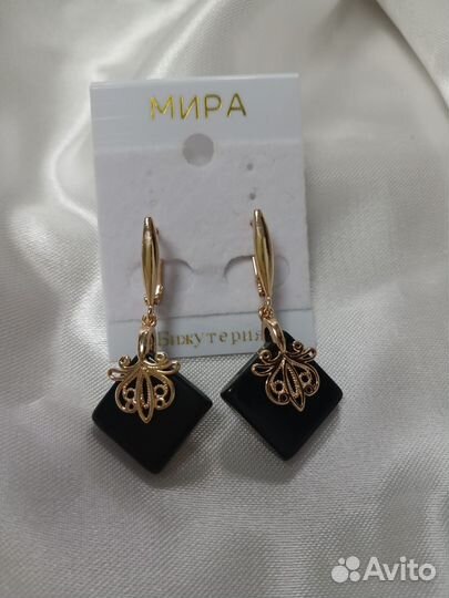 Серьги Дубайское Золото