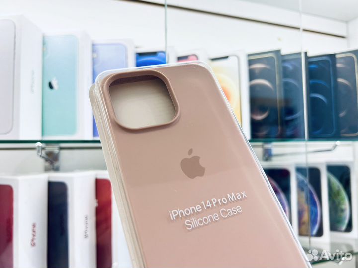 Чехол на iPhone 14 Pro Max, пудра